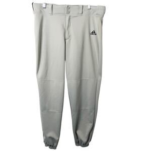 Adidas Men's Elastic Ankle Gray Baseball Pants 079559 Size Large